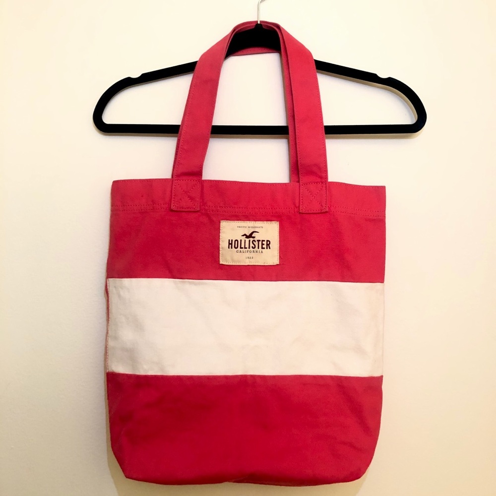 Hollister striped tote bag